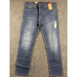 Levi Strauss 502 Taper Eco Ease Jeans Mens 38x34 Dark Wash Stretch Denim New